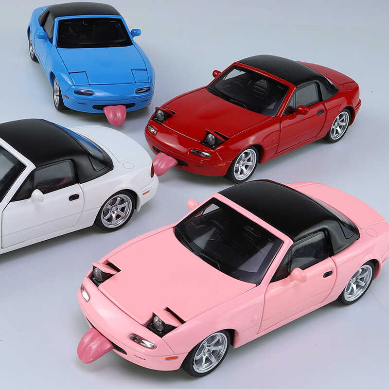 ி 1:32 Mx5 Mx-5 MAZDA Rx7 ล้อแม็กหล่อแบบจำลองเสียงและแสงดึงกล