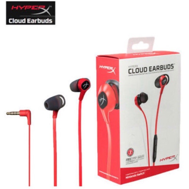 HyperX Cloud Earbuds In-Ear Gaming Headset หูฟังเกมมิ่งอินเอียร์ ไฮเปอร์เอ็กซ์ หูฟังเล่นเกม หูฟังเก