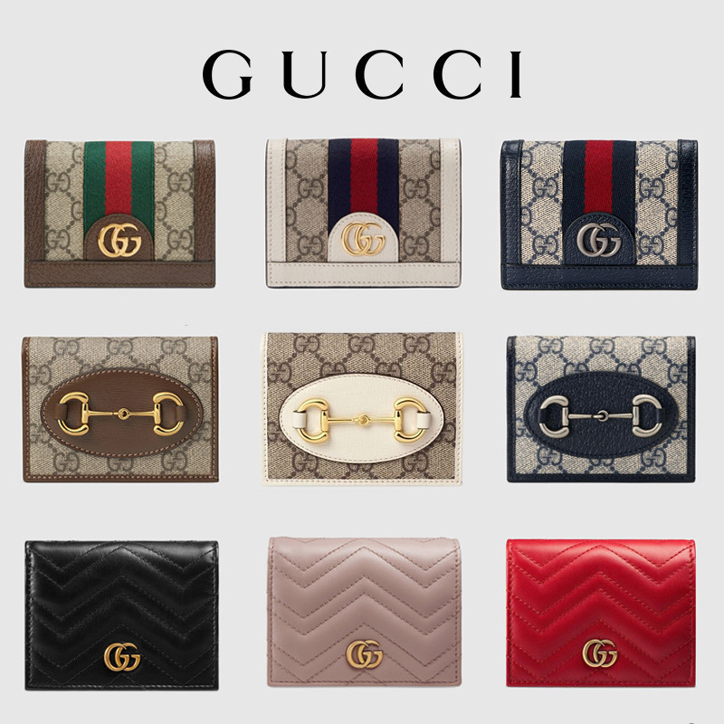 กระเป๋าสตางค์ Gucci แท้ Horsebit 1955 WALLET IN SIGNATURE CANVAS มีหลายสีให้เลือก