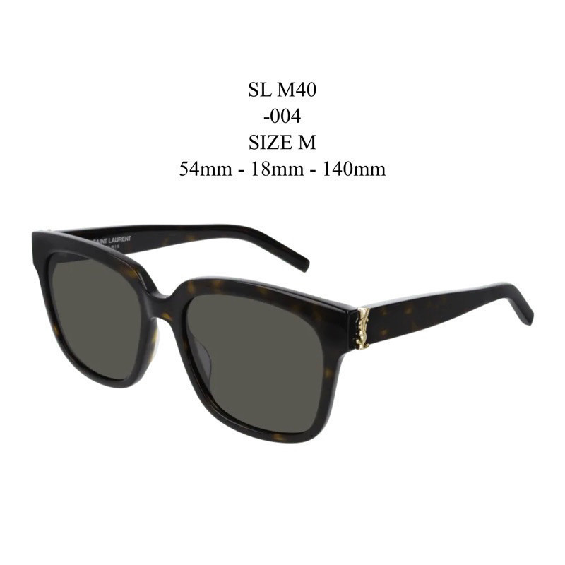 ของแท้ Saint Laurent Black Classic YSL แว่นตากันแดด Unisex SL M40