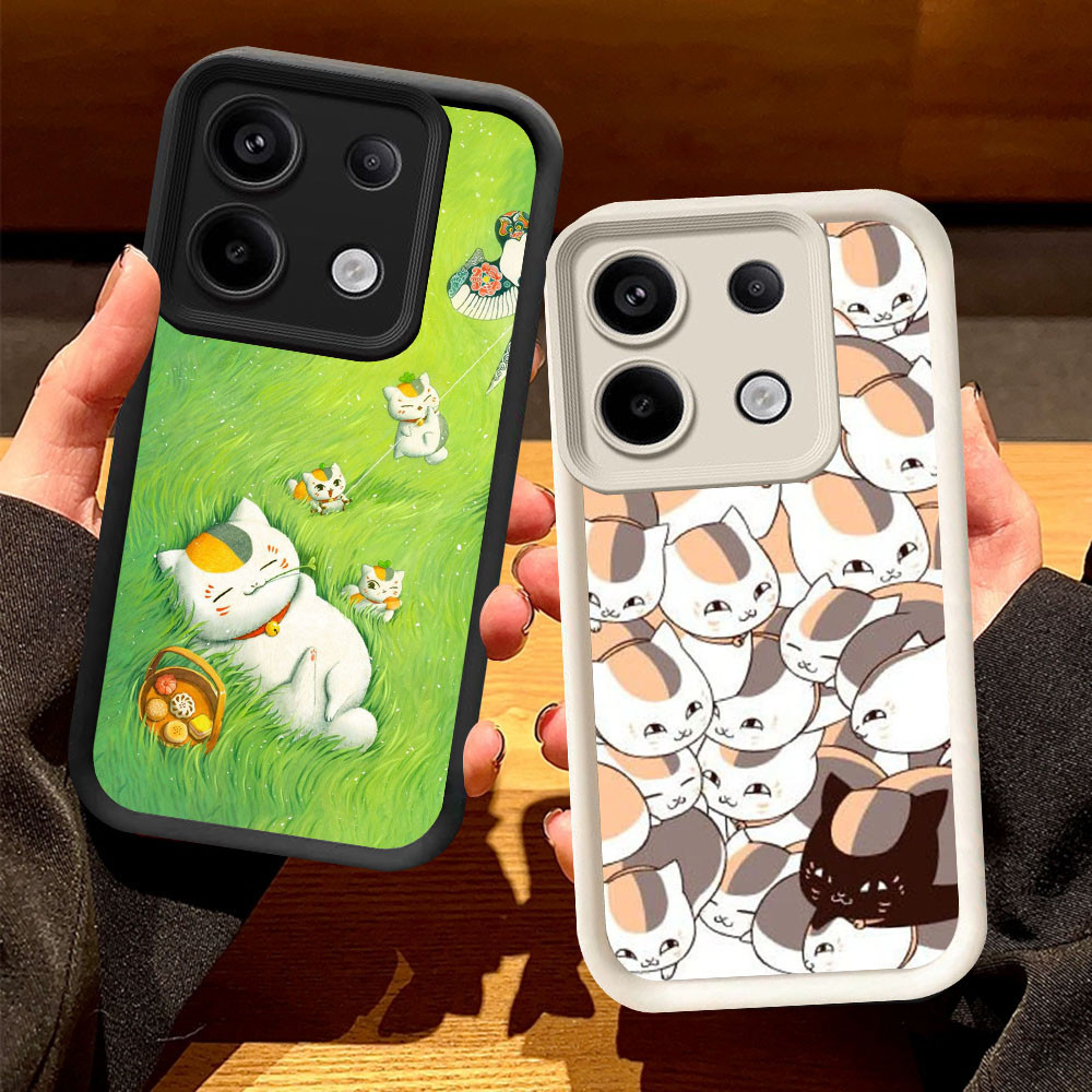 O-58 Natsume Yuujinchou Casing สําหรับ Xiaomi POCO M6 X6 NEO M7 M4 Pro สีดําและสีขาว
