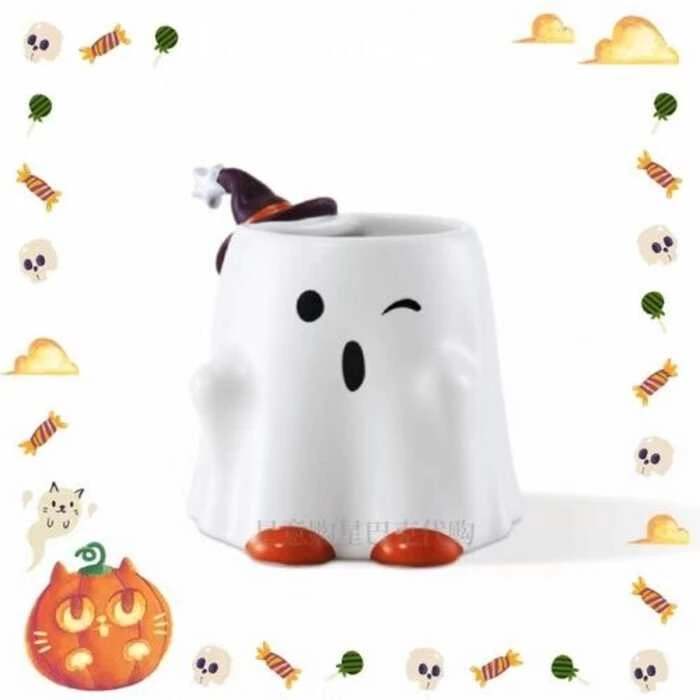Store Official Halloween 2022 Pumpkin Masquerade Candy Mark Straw Warm Water Cup Tumbler Starbuck thumbnail 7