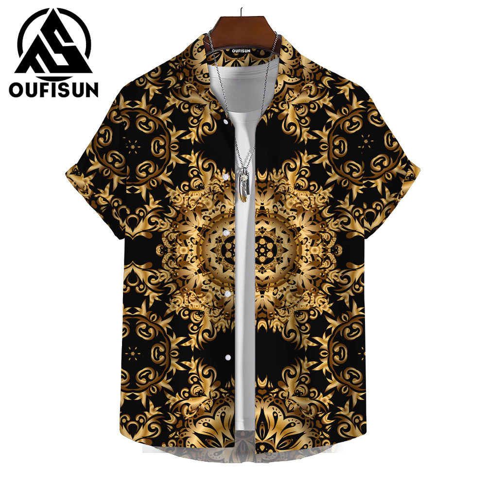 เสื้อฮาวายผู้ชาย ลายดอกไม้วินเทจ แขนสั้น thumbnail 3