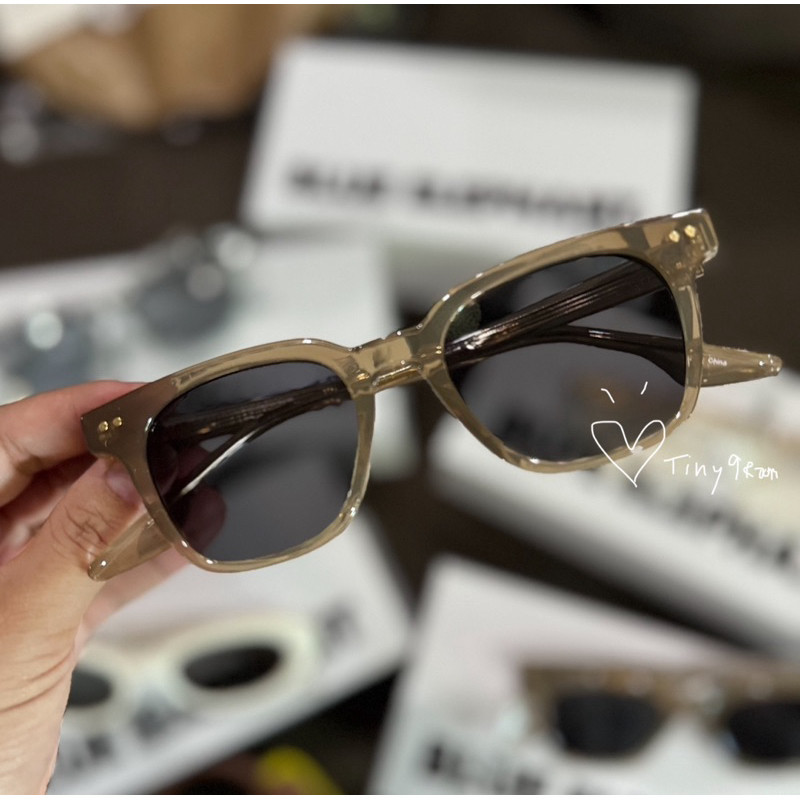 [พร้อมส่ง] แว่น BLUE ELEPHANT รุ่น Deps Khaki // Raffia Brown Crystal