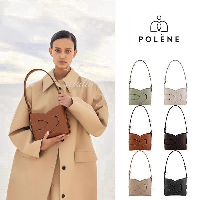 พร้อมส่ง Polene Nodde Smooth Taupe bag