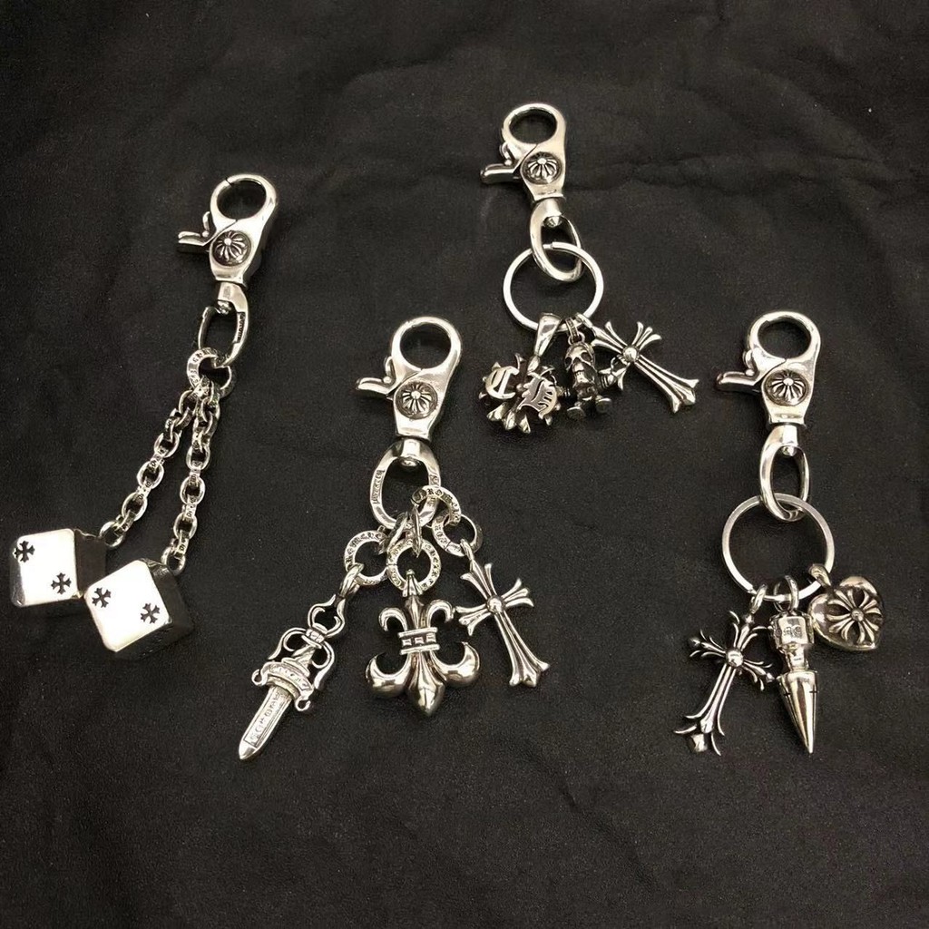 พวงกุญแจจี้ Chrome Hearts รุ่นใหม่ สปริงล็อคหัวเข็มขัด สำหรับผู้ชายและผู้หญิง