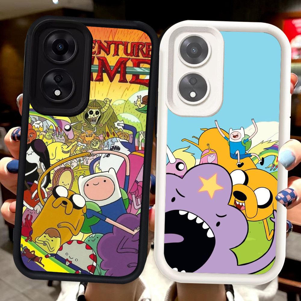 Z-4 Adventure Time เคสสีขาวสีดําสําหรับ OPPO Reno 11 11F 8T Pro 13F 5G กรณี