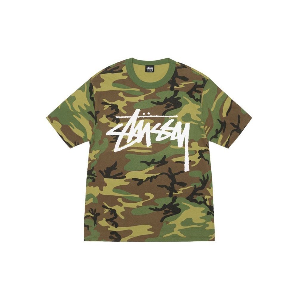 ♞,♘,♙Stussy Stock Camo Tee "Camo White" T-Shirt 187071 Unused 187071 XM