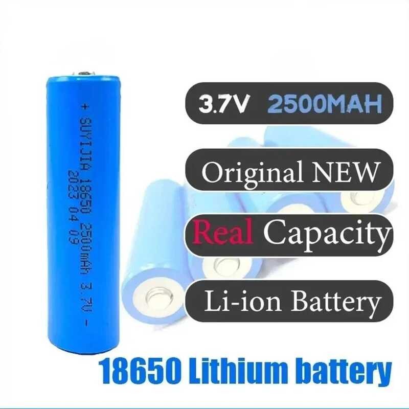 ▥ 18650 3.7V 2500Mah ICR แบตเตอรี่ชาร์จสําหรับเฮลิคอปเตอร์รุ่นมัลติมิเตอร์ปากกาเลเซอร์ขนาดใหญ่ค