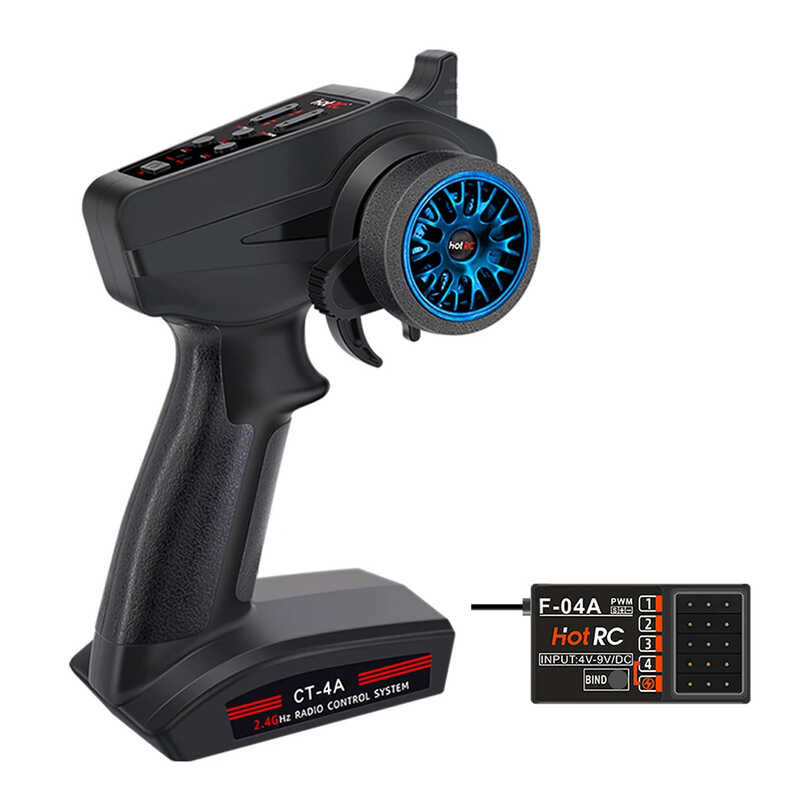 Δ Hotrc Ct-6A Ct-4A 4Ch 2.4Ghz ระบบวิทยุส่งสัญญาณควบคุมระยะไกลด