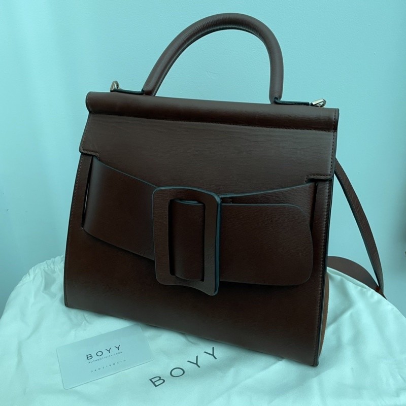 Boyy Karl 28 สี cognac (น้ำตาลแดง) ของแท้ 100% udid