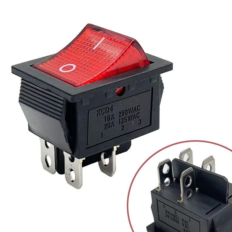 Universal KCD4 Rocker Switch 4 Pins 2 เกียร์ 16A250V ลู่วิ่ง 7 ทําอาหารก๋วยเตี๋ยวถังเตาอบสวิทช์