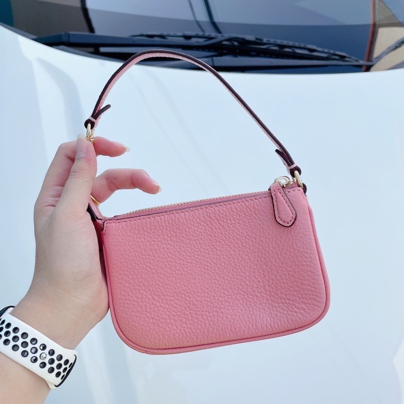 ♞แท้100% คล้องแขนใบเล็กน่ารัก สีดำ/ ชมพู NOLITA 15 (6386) djd