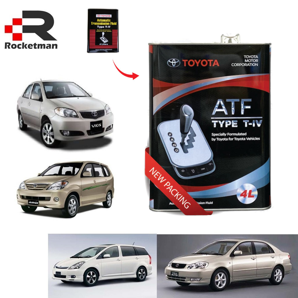 TOYOTA AUTO TRANSMISOIN FLUID TYPE T-IV VIOS WISH 1.8 ALTIS ZZE122 AVANZA (4LITRE) TOYOTA AUTO OIL