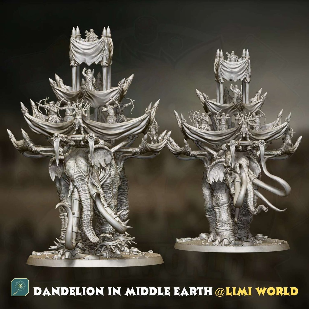 [DND] Harad Shadow Style War Mammoth Beast Third Party Model Magic Ring King War Chess Board Game DN