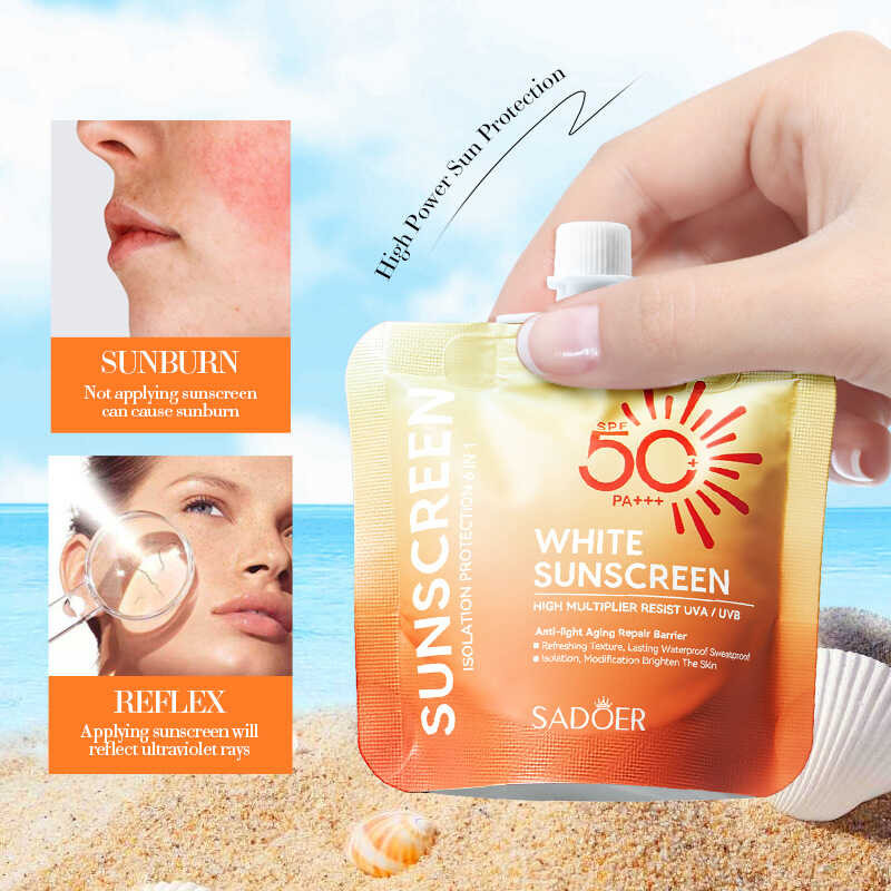 ▥ ครีมกันแดด Spf50+ 30G SADOER Anti-Uv ครีมกันแดดไม่เหนียวเหนอ