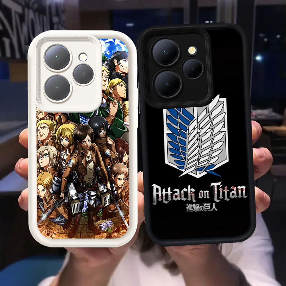 Z-43 Attack on Titan ปลอกสีขาวสีดําสําหรับ ITEL RS4 A90 P65 S23 A80 A50 A70 P55