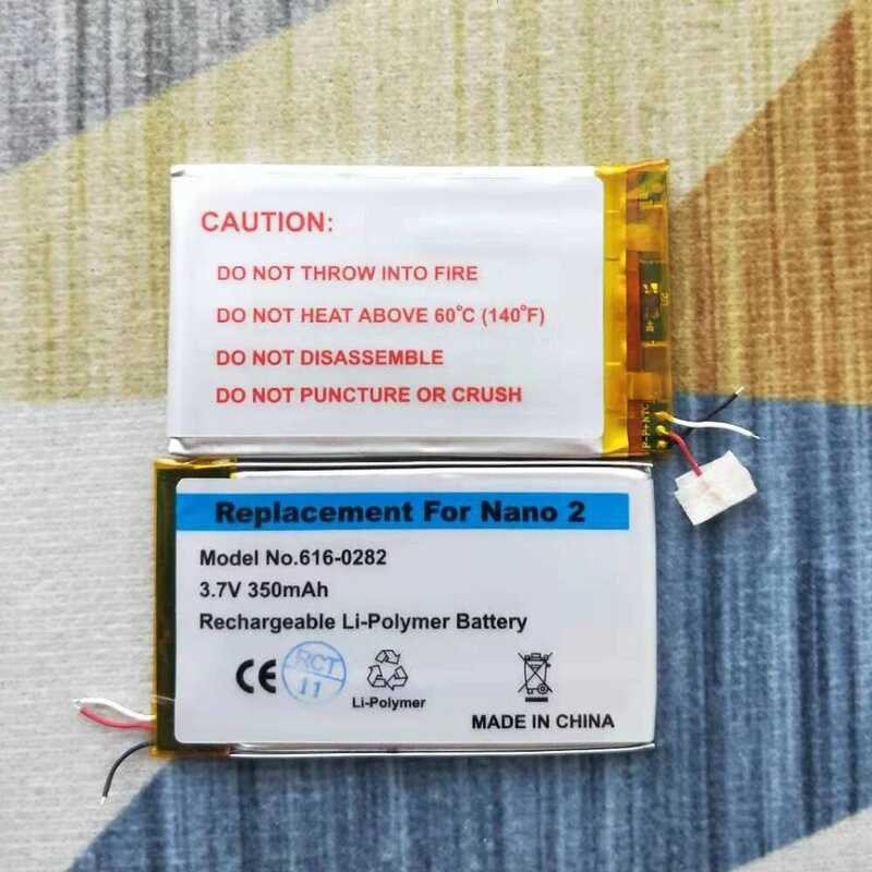 ▥ ISUNOO ความจุสูง3.7V เปลี่ยนแบตเตอรี่ Li-Ion 350Mah สำหรับ Ipod Nano 2G 2Nd Gen Mp3ด้วยเครื่อ