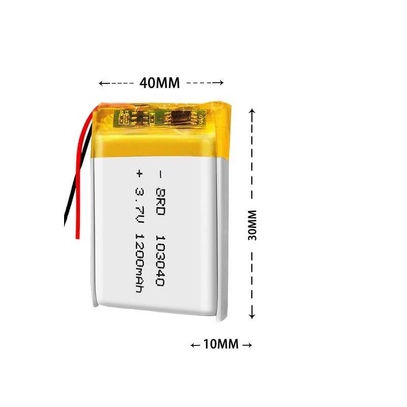 Δ ใหม่ 103040 3.7V 1200Mah ลิเธียมโพลิเมอร์แบตเตอรี่แบบชาร์