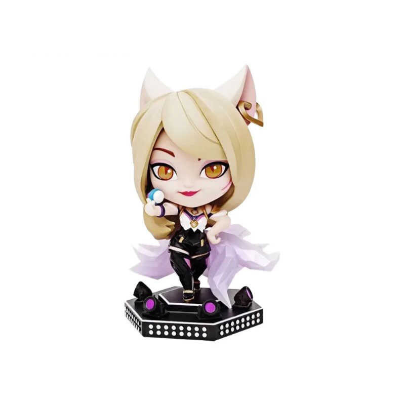 ◆ ต้นฉบับ LOL K / DA Ahri 12.5Cm Q Edition Super Cute Game Perimeter โมเดลของเ