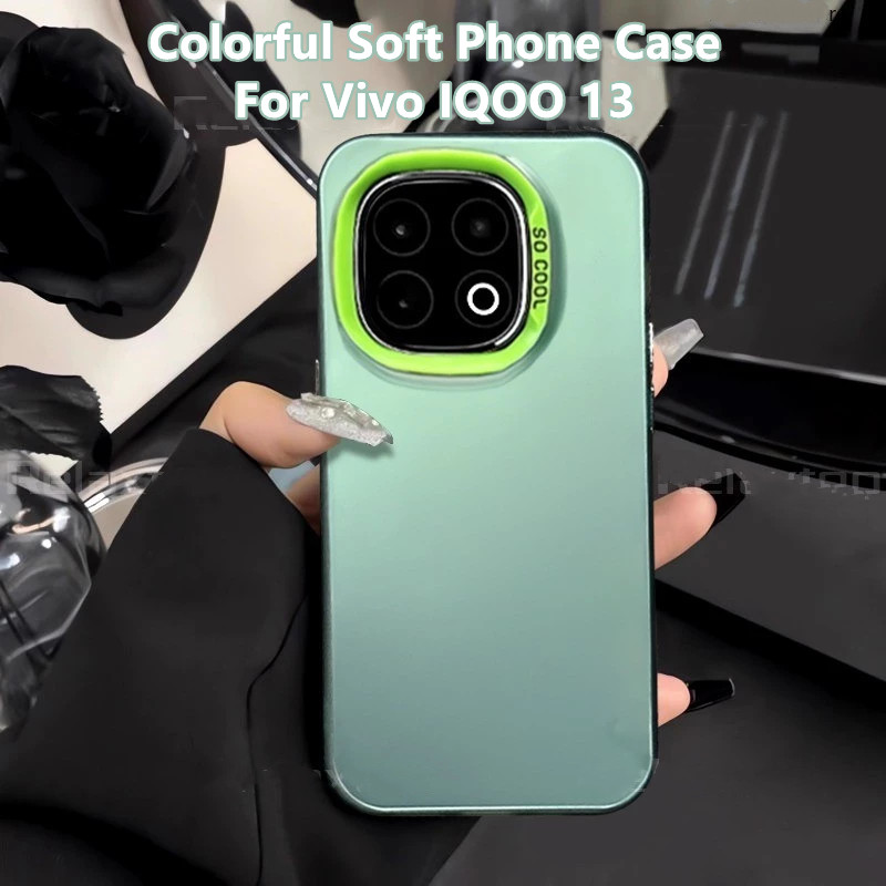 เคสสําหรับ Vivo IQOO 13 12 12Pro โทรศัพท์นุ่มสีสันสดใสฝาหลังเคสกันกระแทก IQOO13 IQOO12 IQOO12Pro