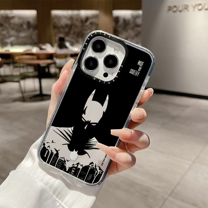 Marvel Batman shadow ไร้สายชาร์จแม่เหล็กสําหรับ IPhone 11 14 15 16 Pro Max 12 13 Pro Max ฝาครอบ 14 15 16 PLUS ซิลิโคนนุ่มกันชนใสกันกระแทก