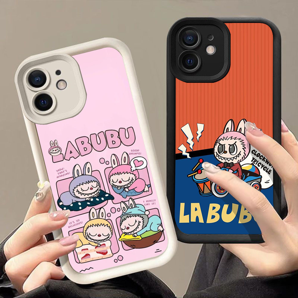 เคสสําหรับ iPhone 11 XR 13 12 Mini 16 17 Pro Max Q-81 LABUBU