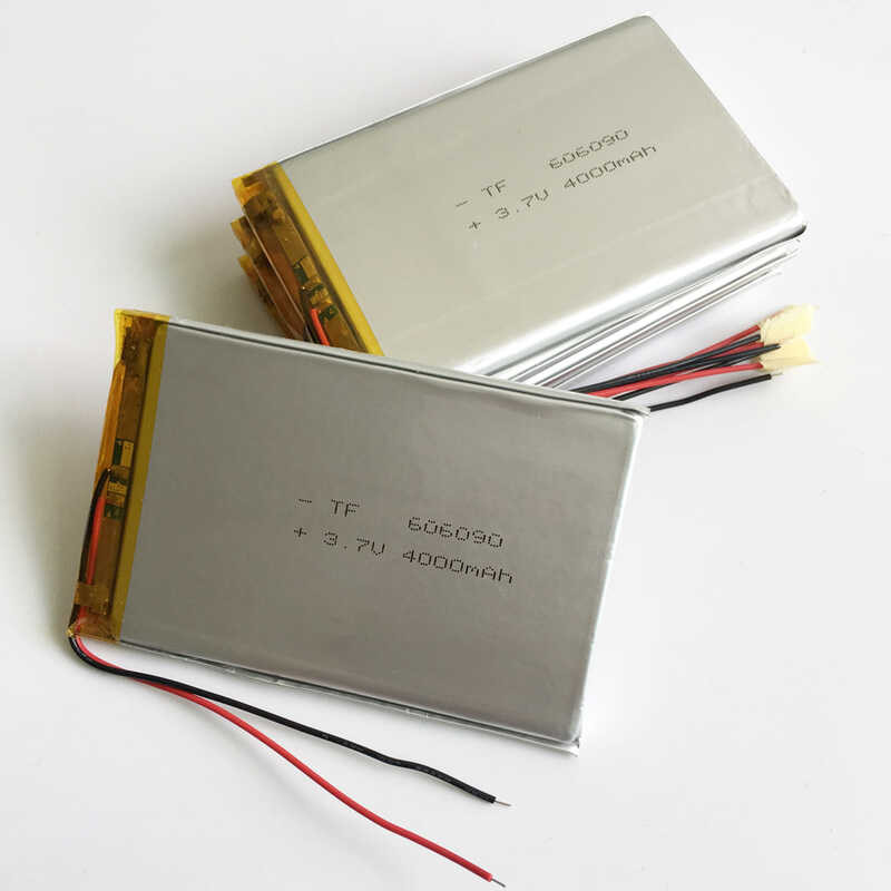 Δ ล็อตที่ 5 3.7V 4000Mah 606090 แบตเตอรี่ลิเธียมโพลิเมอร์สำห