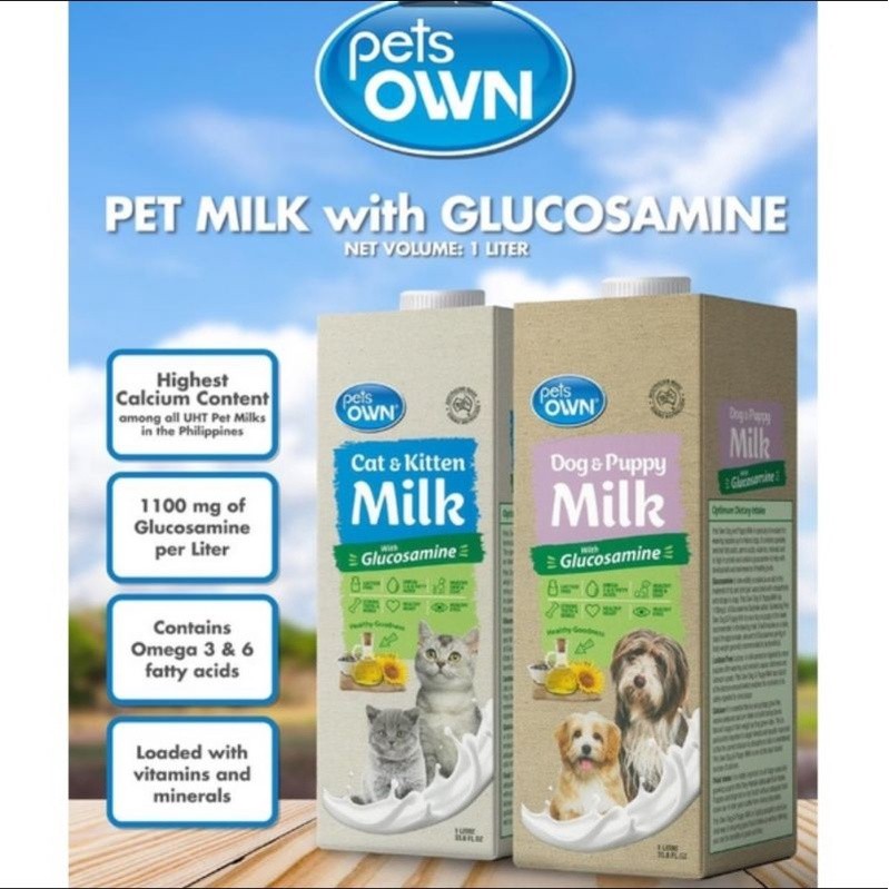 ในสต็อก Pets Own Pet Milk with Glucosamine 1L