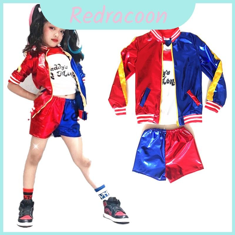 ชุดแต่งกาย Harley Quinn สำหรับเด็ก มาพร้อมอุปกรณ์เสริม