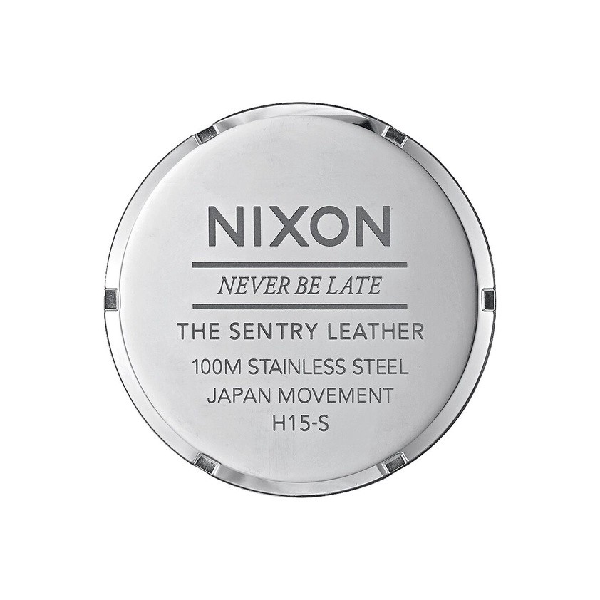 Nixon Sentry รุ่น NXA1051524-00 นาฬิกาข้อมือผู้ชาย สายหนัง สีน้ำตาล หน้าปัด 42 มม.