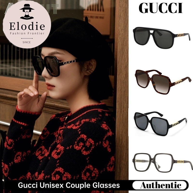 กุชชี่ Gucci Unisex Couple Glassesแว่นกันแดดคลาสสิก