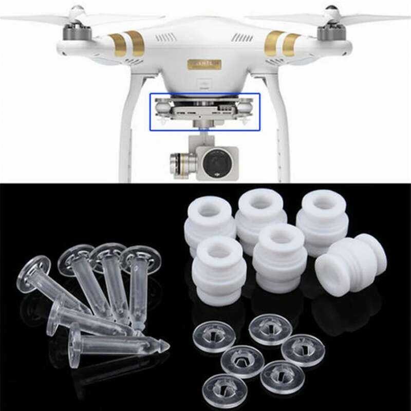 ▥ สำหรับ DJI Phantom 3A P S SE 4K Drone Gimbal Mount Holder Anti Fall Ofnti Drop Pins ยาง Dampe