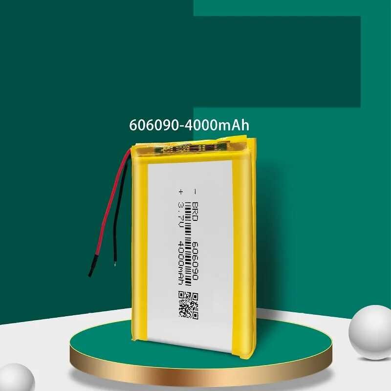 Δ 606090 3.7V 4000Mah แบตเตอรี่ลิเธียมโพลิเมอร์แบบชาร์จไฟไ
