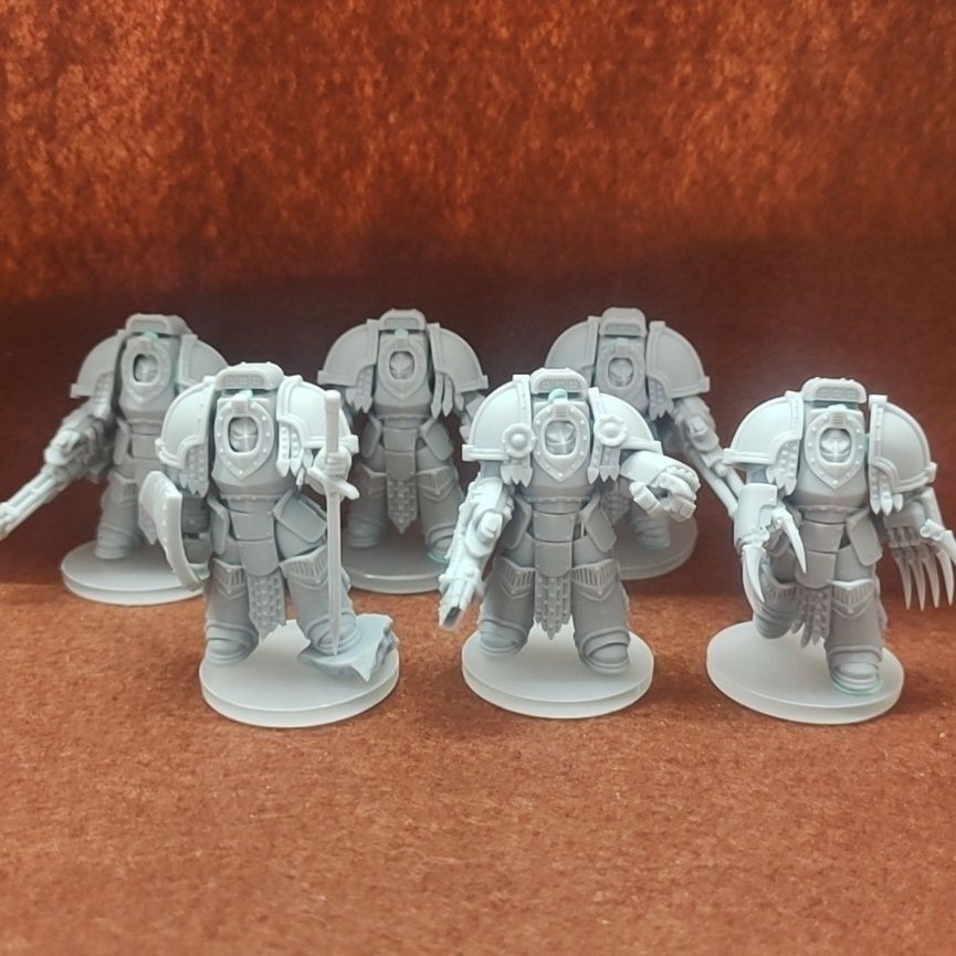 [โมเดล Chess Piece] Warhammer Saturn Terminator Chess Piece 3D Printing White Model