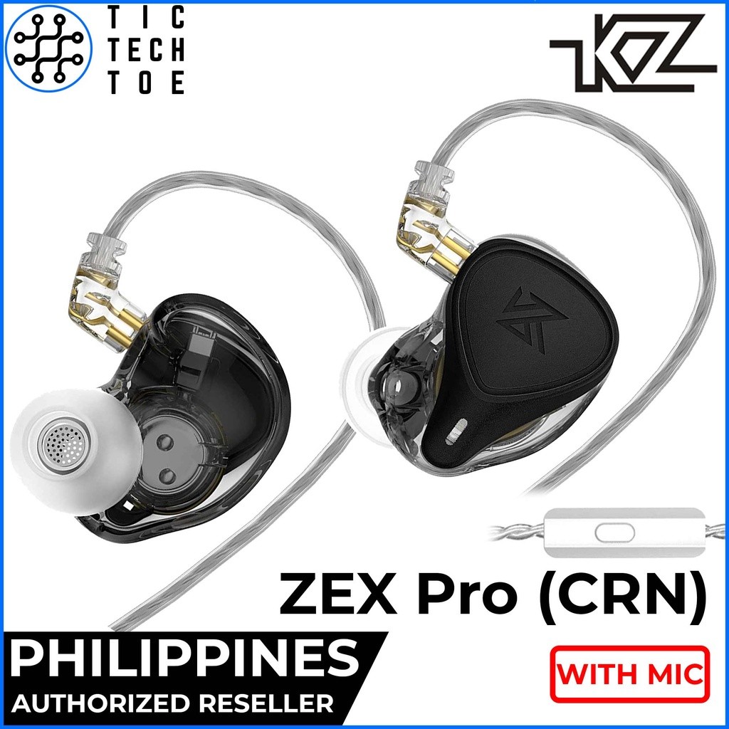 ในสต็อก KZ x Crinacle CRN ZEX Pro Electrostatic Hybrid Driver หูฟังพร้อมไมโครโฟน