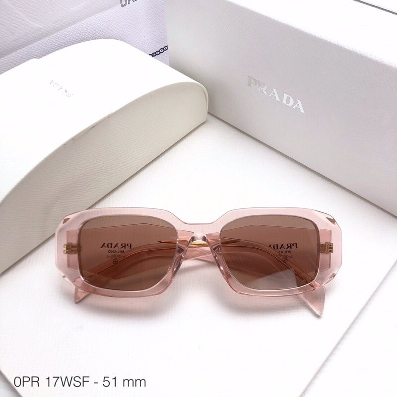 PRADA Sunglasses Symbole PR17WSF (Transparent Peach)ใหม่ เบา สุด