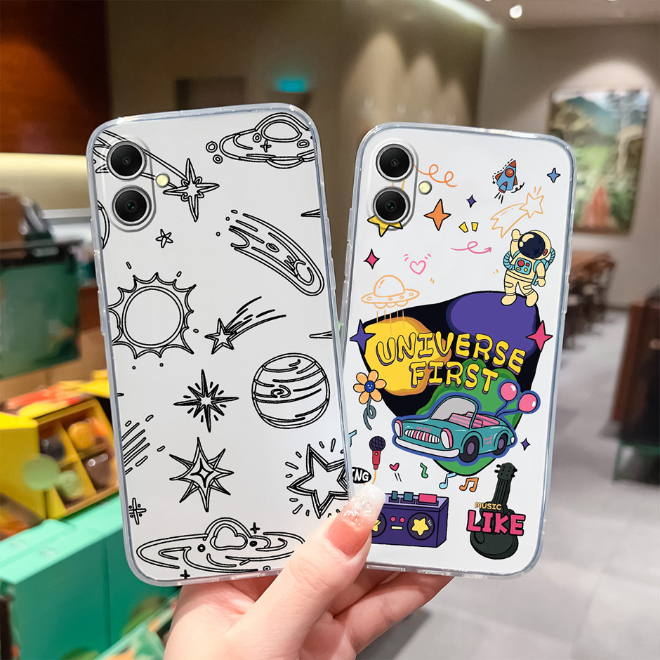 สําหรับ Samsung Galaxy A06 5G น่ารักการ์ตูนสัตว์ Ultrathin ปลอกโปร่งใสซิลิโคนนุ่มปกหลังสําหรับ SamsungGalaxyA06 5G เกราะป้องกัน Capa ราคา ถูกที่สุด ดีลบีเคเค แกลเลอรีภาพที่ 6