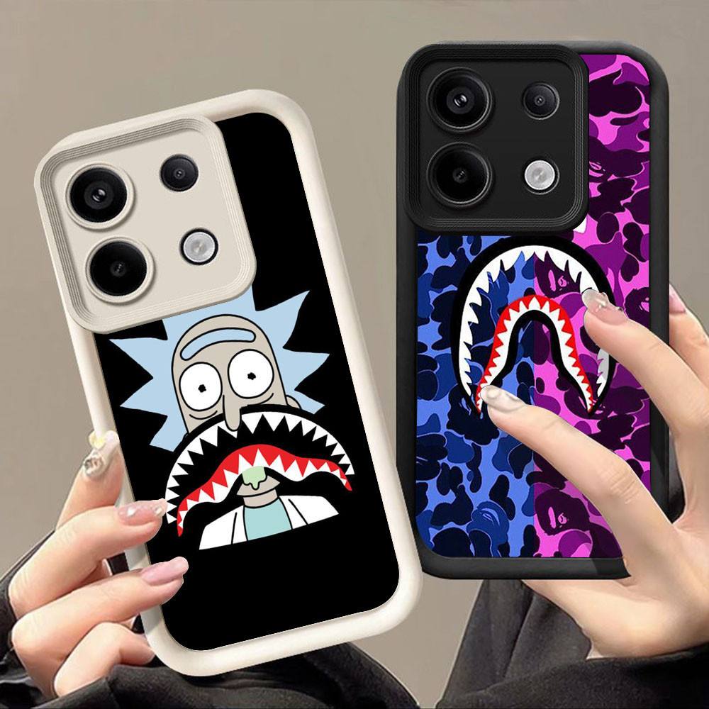 เคสสําหรับ Xiaomi Redmi Note POCO M6 X6 X7 14 13 Pro Plus 5G Q-45 shark