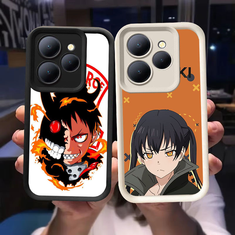 O-62 Fire Force Tokyo Casing สําหรับ ITEL A80 A50 A90 P55 A70 P65 RS4 R23 สีดําและสีขาว