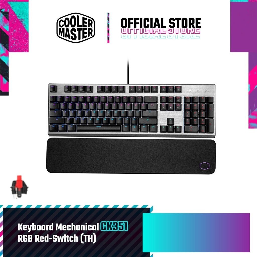(TH/EN) COOLERMASTER CK351 RGB Mechanical Keyboard #COOLER MASTER