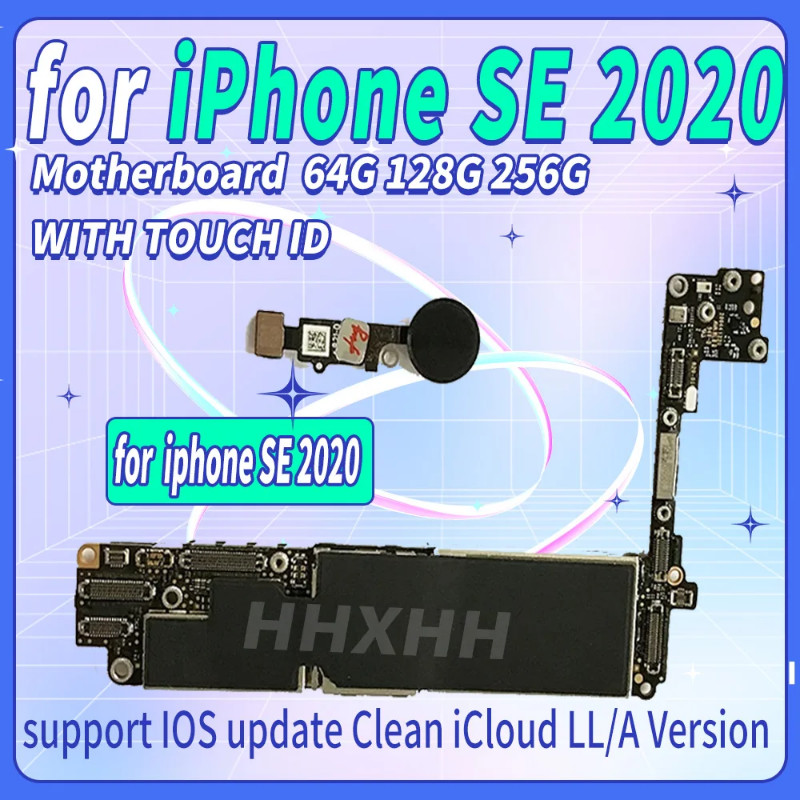 ในสต็อกเมนบอร์ดสําหรับiphone SE 2020 Clean iCloud 64GBเมนบอร์ดระบบ256GB Logic Board 128GBฟังก์ชั่นเต