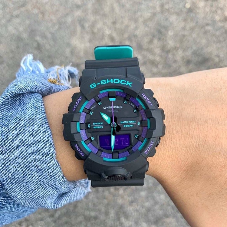 Casio G-SHOCK นาฬิกาสปอร์ตกันน้ำสำหรับผู้ชายและผู้หญิง GA-800BL-1A 800MMC 800CC 800-1A