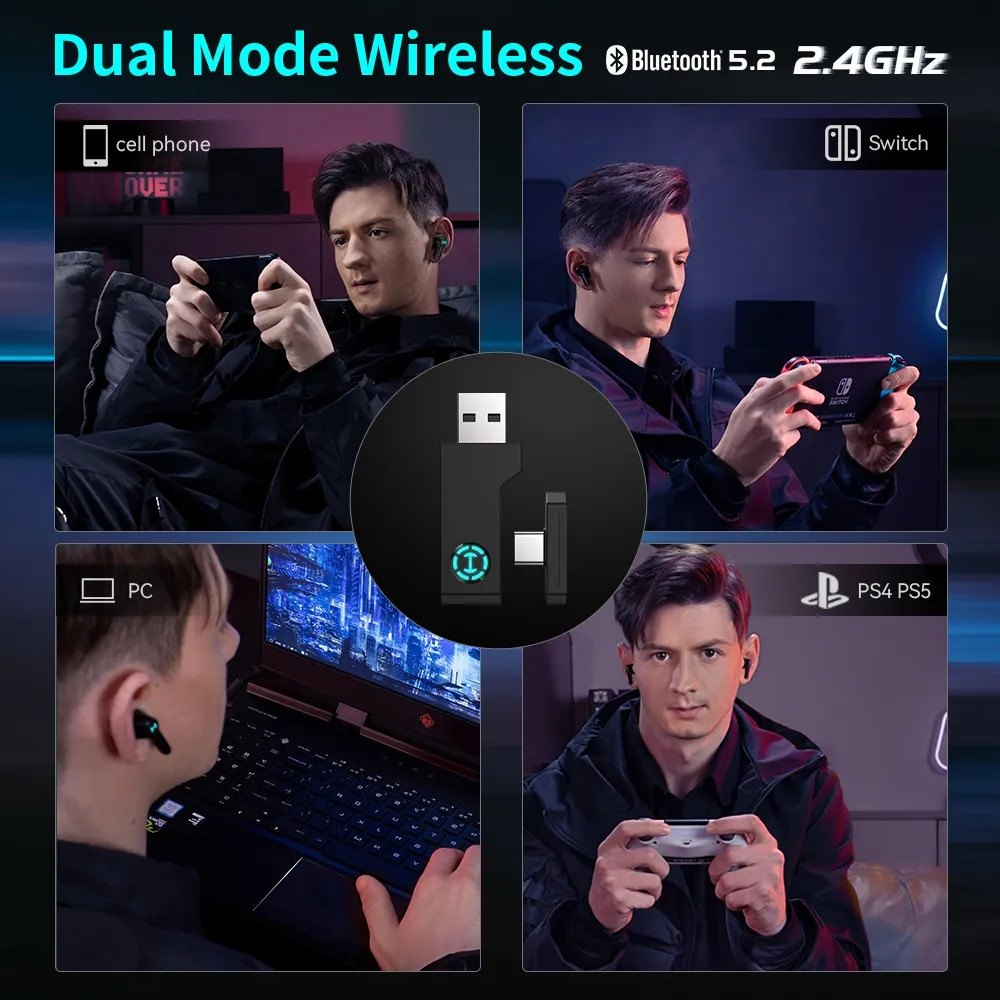 【COD】Edifier Hecate GT4S หูฟัง, Wireless gaming headphones Bluetooth 5.2, Bluetooth Indicator TWS 2