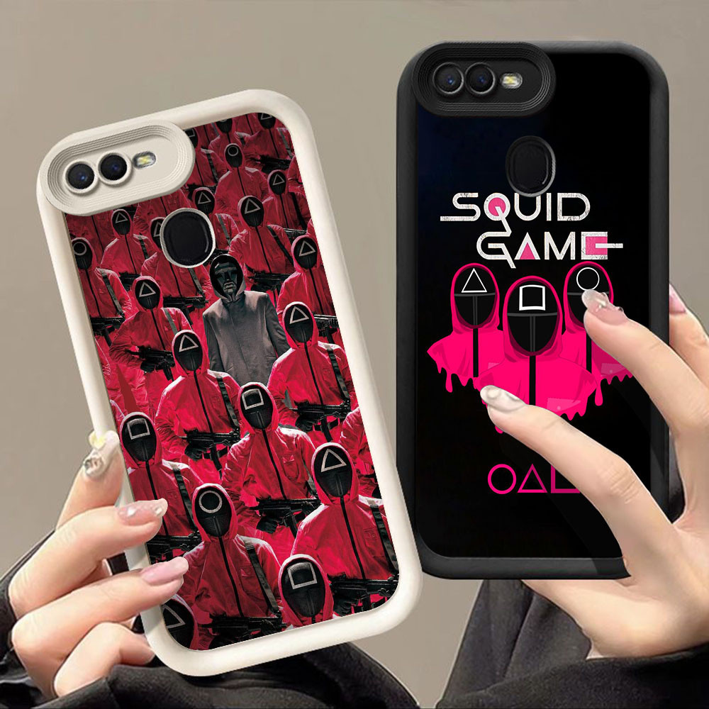 สําหรับ OPPO Realme A12 A12s F7 C2 F9 C2s A5S A5 A1K A11K A12E A7 A3S Pro Q-60 แฟชั่นปลาหมึก