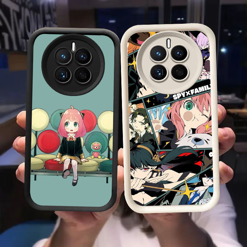 O-9 SPYFAMILY Casing for Realme 12 12X Plus Pro 5G สีดําและสีขาว