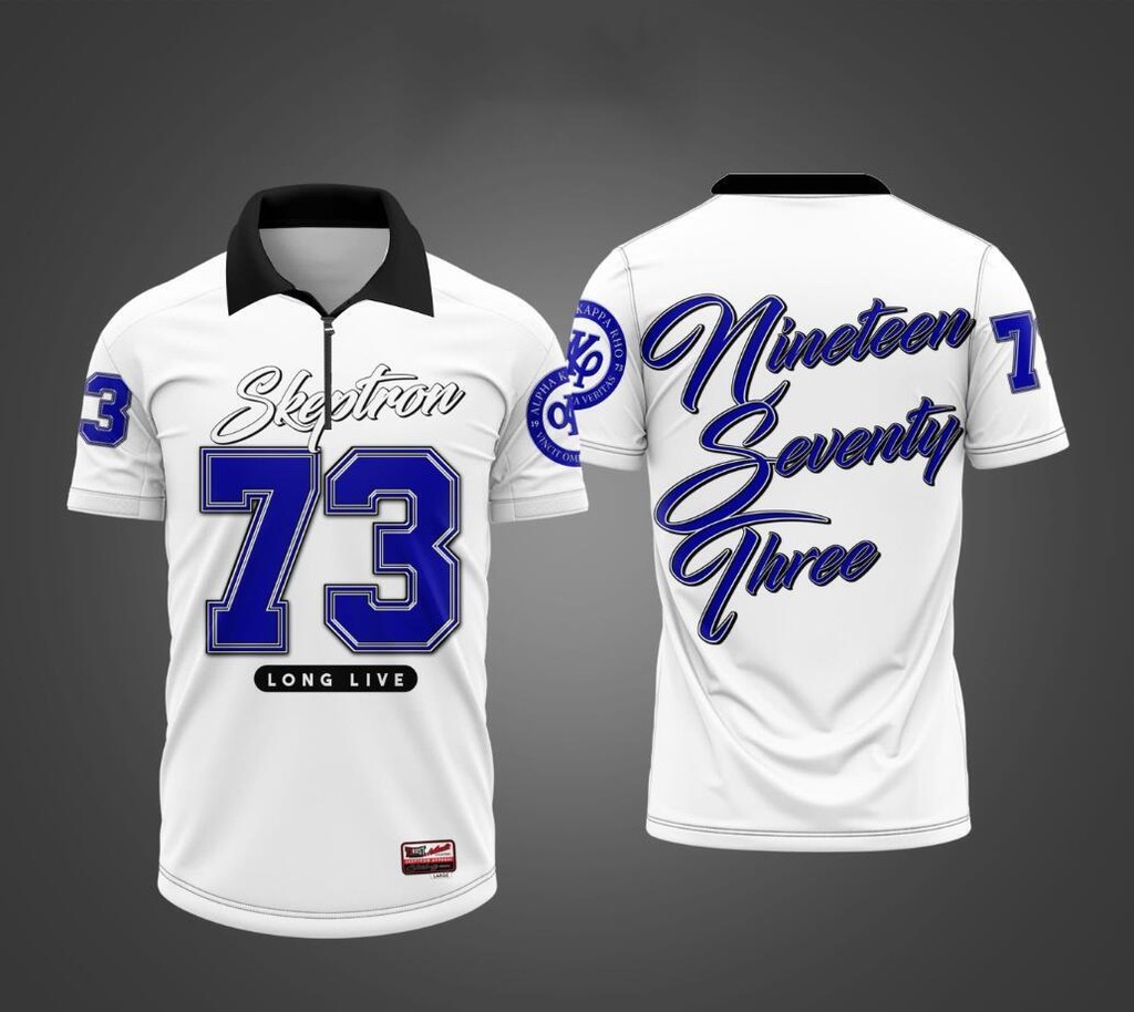 ข้อความศิลปะจับคู่กับ 1973 AKP, SKEPTRON 52nd Anniversary Design, New Sublimation 3D Zipper เสื้อยืด