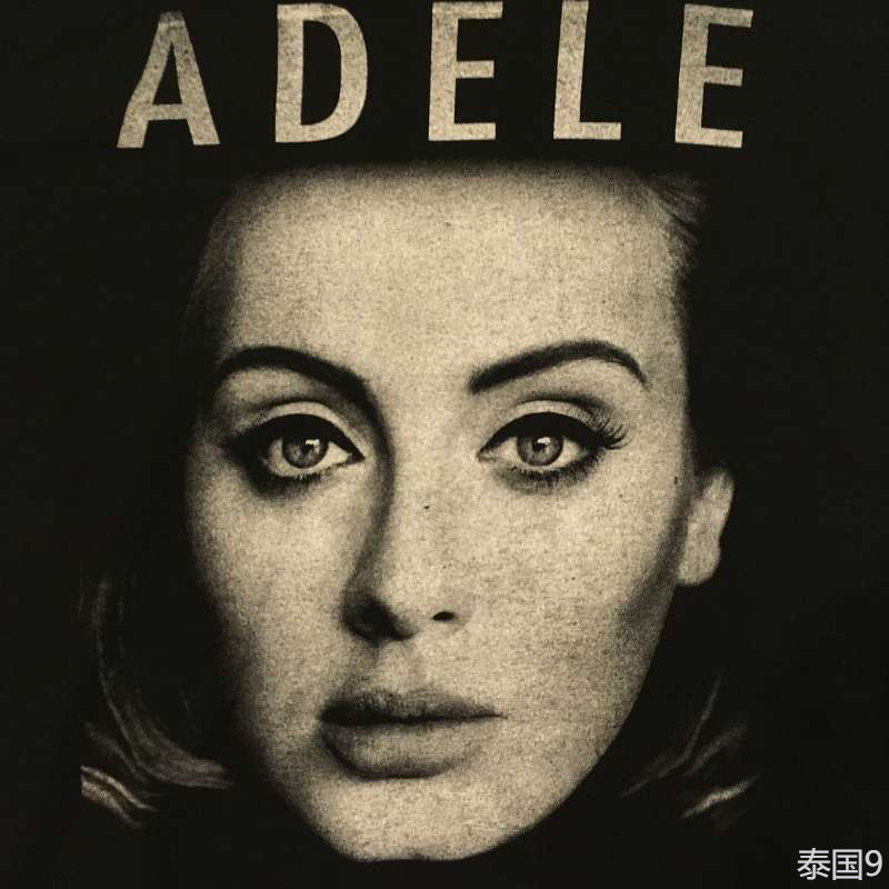 Adele Adele Adele อัลบั้มยุโรปอเมริกันนักร้องรอบคอ oldschool หลวมผู้ชายผู้หญิงเสื้อยืดแขนสั้นอินเทร