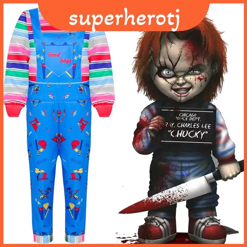 เล่นชุด Chucky ได้รับใบอนุญาตของเด็ก Vibrant Feating Comfort แขนยาว