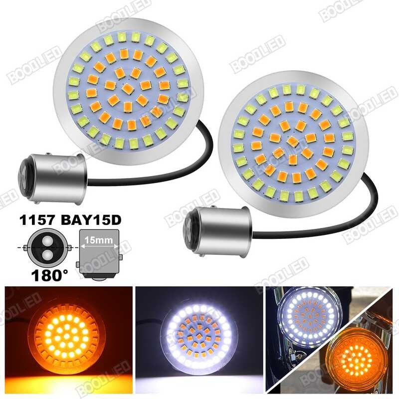 ไฟเลี้ยว 1157 LED Harley 1156 รถจักรยานยนต์ไฟเลี้ยว LED สำหรับ